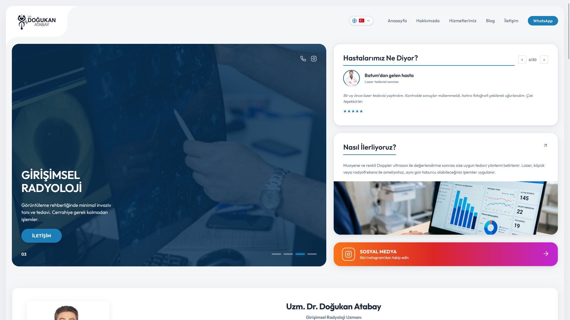 Uzm. Dr. Doğukan Atabay web sitesi referansı